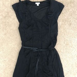 Anthropologie Black Ruffled Tunic